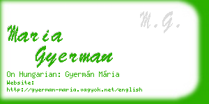 maria gyerman business card